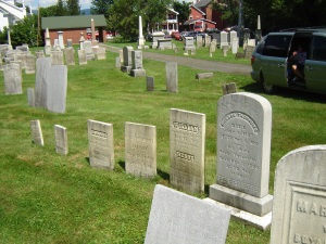 Hope Cemetery. Waterbury, Vermont. Thorndike Family Grave Markers.