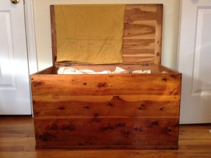 Cedar Chest and Pillow Case.