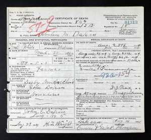 Abraham Dakin's Death Certificate.  This was the proof I needed.