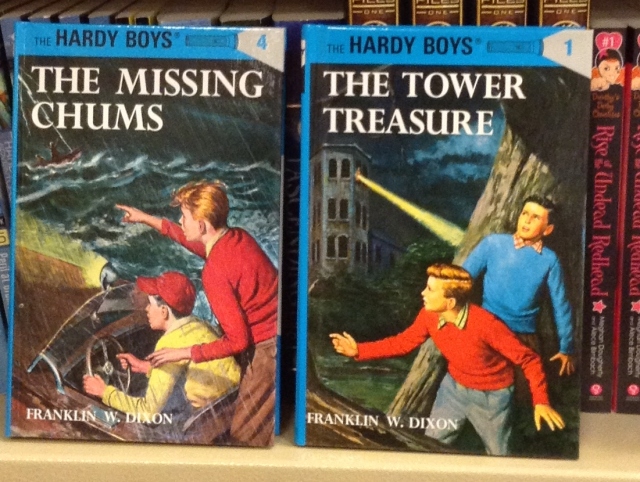 I could spend a whole afternoon reading the Hardy Boys. I would get lost in their world, it was magical. The ability to escape in a good book is not to be taken for granted.  
