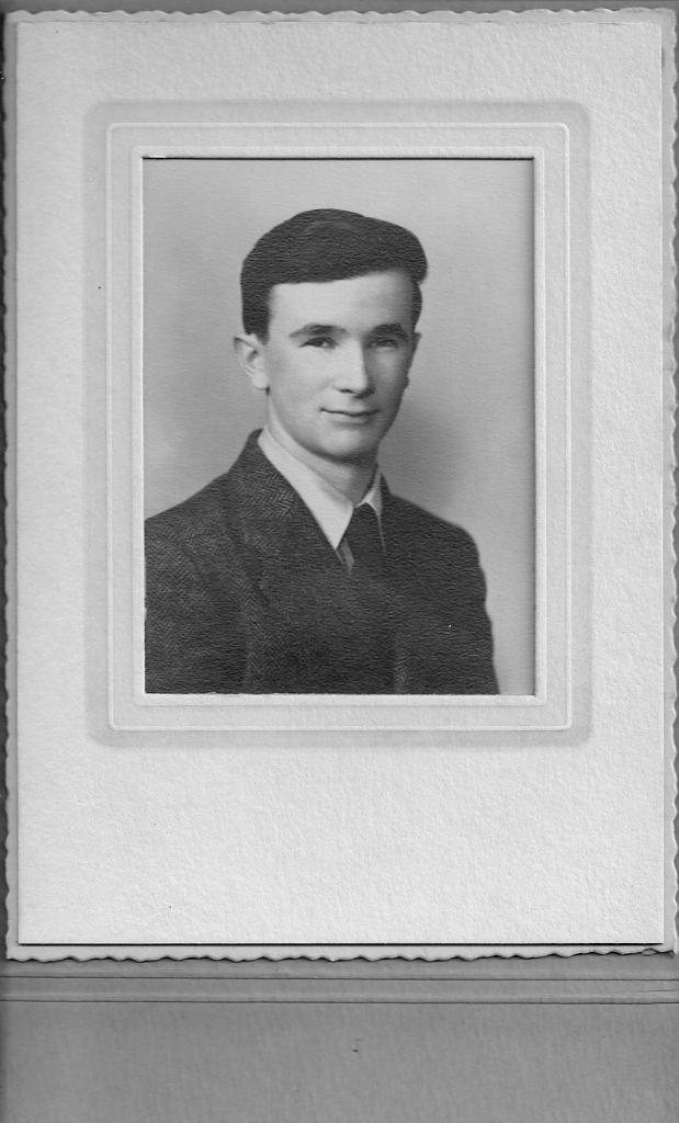 Edward O Monty son of Edward and Ruby Monty. He was the one who stayed on the family farm. This is his high school graduation picture.